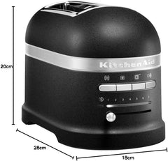 KitchenAid Toaster für 2 Scheiben mit Sandwich-Zange | Artisan | Retro Toast Machine | Verschiedene Funktionen und Bräunungsstufen | Grün