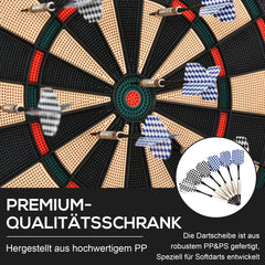 HOMCOM Elektronische Dartscheibe 18 Spiele 8 Spieler LCD Display