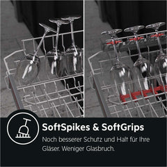 AEG Vollintegrierter Geschirrspüler 60cm, Spülmaschine Serie 7000: mit Glasschutz, Energieklasse A, Besteckschublade, personalisierte Zeit-Steuerung, leise 41dB, ComfortRails, Wasserstopp, FSE7676AP
