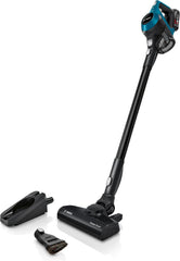 Bosch Akku-Staubsauger Unlimited Serie 6 BKS6111P, kabelloser Handstaubsauger, beutellos, leicht, Hygiene-Filter, hohe Saugleistung, Lange Laufzeit, Fugendüse, alle Bodenarten, blau