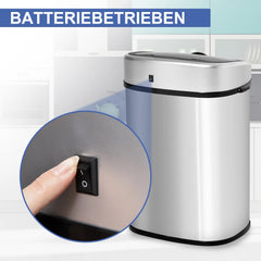 HOMCOM Automatik Mülleimer mit Sensor hygienisch Edelstahl