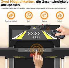 Freepi 4 in 1 Laufband für Zuhause mit Neigung 1-6km/h 2.5PS Motor mit Fernbedienung, Walking Laufband Pad Schreibtisch ragbar Heim-Fitnessgert