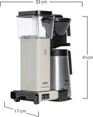 Moccamaster KBGT, Filterkaffeemaschine mit Thermoskanne, Filterkaffeemaschine, Off-White, 1.25L