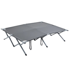 Outsunny Campingbett mit Zelt & Luftmatratze für 2 Personen, 200×146×159 cm, Grau