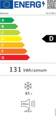 Bomann Gefrierschrank 85L Nutzinhalt, Gefrierschrank klein mit 3 Schubladen, wechselbarer Türanschlag, Freezer mit 4 Sterne-Kennzeichnung, leise & effizient, nur 131 kWh/Jahr - GS 2196.1 weiß