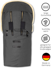 Hofbrucker Lammfell-Fußsack Putzi Kinderwagen, Buggy/Winterfußsack wind- & wasserabweisend/Warmer Fußsack Oberteil abnehmbar/echtes Lammfell/Made in Germany