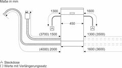 Bosch SRV2HKX41E Serie 2 Geschirrspüler Vollintegriert, 45 cm breit, Besteckkorb, Extra Trocknen auf Knopfdruck, InfoLight rot, AquaStop Schutz gegen Wasserschäden, Mehrfarbig