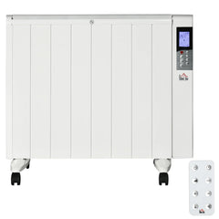 HOMCOM Elektroheizung Konvektor 2 Heizstufen Fernbedienung Weiß