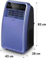 Klarstein Mobile Klimaanlage mit Abluftschlauch, 4-in-1 Klimagerät mit Ventilator, Luftentfeuchter & Nachtmodus, Kleine & Portable Klimaanlage für Wohnung & Büro, App-Steuerung, 12000 BTU