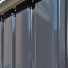 Outsunny Gerätehaus 142×84×189 cm Stahl Dunkelgrau