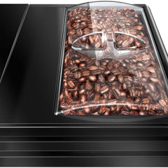 Melitta Solo - Kaffeevollautomat mit höhenverstellbarem Auslauf, kleine Kaffeemaschine mit abnehmbarem Wassertank, für z. B. Espresso oder Café Crème, silber