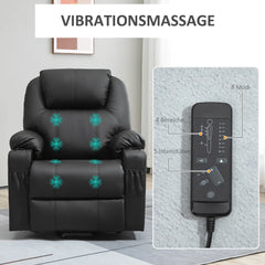 HOMCOM Aufstehsessel elektrisch Massage Liegefunktion