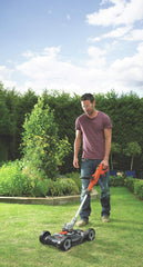 BLACK+DECKER 3-in-1 Multi-Trimmer-Set Rasentrimmer mit Akku Rasenkantenschneider (18V 2,0Ah Rasentrimmer mit Rasenmäheraufsatz, speziell für kleinste Rasenflächen und schwieriges Gelände) STC1820CM