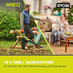 18 V ONE+ Brushless Akku-Laubsauger OBV18 (Luftmenge 6,0 m/min, Luftgeschwindigkeit 200 km/h, Geblsefunktion ohne Akku & Ladegert im Karton)