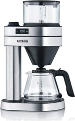 SEVERIN Filterkaffeemaschine Caprice, wie von Hand aufgebrüht mit dem Kaffeebereiter für bis zu 8 Tassen, Kaffeemaschine mit Timer, Edelstahl-gebürstet/schwarz-matt, KA 5760