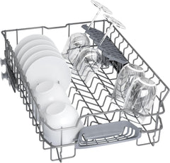 Bosch SPV2IKX10E Serie 2 Smarter Geschirrspüler vollintegriert, 45 cm breit, Besteckkorb, Extra Trocknen auf Knopfdruck, InfoLight roter Lichtpunkt am Boden, AquaStop Schutz gegen Wasserschäden, Weiß