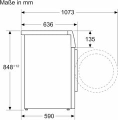 BOSCH WAN28127 Waschmaschine Serie 4, Frontlader mit 8kg Fassungsvermögen, 1400 UpM, Iron Assist, Active Water Plus, EcoSilence Drive, Speed Perfect, Weiß, 60cm