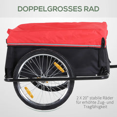 HOMCOM Fahrradanhänger Lastenanhänger faltbar große Transportbox