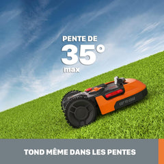 WORX Landroid M WR141E Mhroboter/Akkurasenmher für kleine Grten bis 500 qm/Selbstfahrender Rasenmher für einen sauberen Rasenschnitt, Bunt