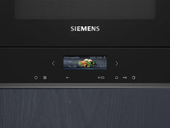 Siemens BF722R1B1 iQ700 Einbau-Mikrowelle, Schwarz, cookControl7 - Automatikprogramme, humidClean Plus - Innenraumreinigung, cookControl Plus - für beste Ergebnisse, TFT-Full-Touchdisplay