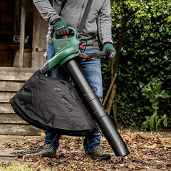 Bosch elektrischer Laubsauger/Laubblser UniversalGardenTidy 3000 (3000 W, Fangsack 50 l, stufenlose Drehzahleinstellung, zum Blasen, Saugen und Hckseln von Laub, in Kartonverpackung)