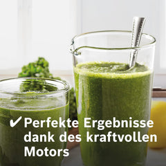 Bosch Standmixer VitaBoost MMBH6P6BDE, 6-Klingen-Edelstahlmesser, 2,5l Tritan-Mixbehlter, Stopfer, 6 Automatikprogramme, Rezeptbuch, BPA-frei, einfache Reinigung, 45,000 U/min, 1600 W, schwarz