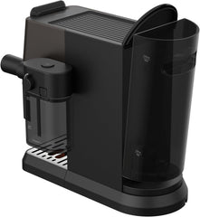 GRUNDIG KSM 5330 Siebträgermaschine mit integriertem Milchbehälter, 1628 W Leistung, 15 bar Pumpendruck, Zweifachdüse, farbiges Touch-Display, BrewSense, CreamyPro, Dark Inox/Schwarz