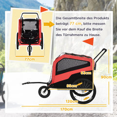 HOMCOM Hundebett 30 kg, rot, robust & bequem für große Hunde