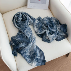 Spring & Summer Lightweight Pure Mulberry Silk Long Scarf UV Protection
