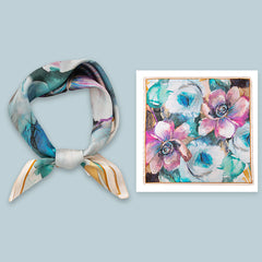 Premium Genuine Mulberry Silk Small Square Scarf