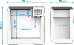Mobicool FR40 Electric Air Compressor Cooler Box, 38 Litre Capacity, 12/24V and 230V for Car, Truck, Boat, Motorhome and Power Socket