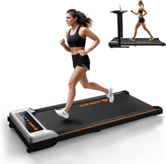 Laufband für Zuhause-AIRHOT, 2,5 PS Walking Pad, Untertisch-Laufband mit Fernbedienung und LED-Anzeige, maximale Geschwindigkeit von 6 km/h BZW. 12 km/h. Kompaktes Laufband für zuhause oder das Büro