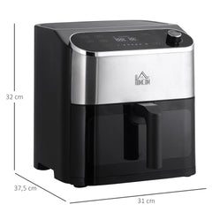 HOMCOM Heißluftfritteuse Airfryer fettarm schnelles Garen