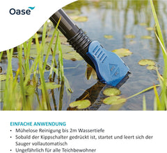 Oase 50529 PondoVac Classic, 1400 W, 3000 l/h - Teichschlammsauger, Reinigung und Wasseraufbereitung inkl. 4 Saugdüsen für für Teiche aller Art und Haushalt
