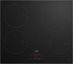 Beko BBSM12340X Einbau-Backofen-Set, zwei autarke Geräte: Induktionskochfeld mit 4 Kochzonen, Backofen mit 8 Heizarten, 72 l Garraum-Volumen, Kindersicherung, Sensortasten, Schwarz/Edelstahl