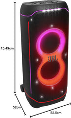 JBL Partybox Stage 120 in Schwarz – Tragbare Bluetooth-Lautsprecher-Box mit JBL Pro Sound, Lichtshow, KI-Sound-Boost und Teleskopgriff – 12 h Laufzeit