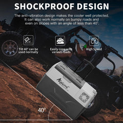 Alpicool CF55 55 Liter Kühlbox 12V tragbarer Mini-Kühlschrank elektrische Gefrierbox klein Gefrierschrank für Auto Camping, LKW, Boot und Steckdose mit USB-Anschluss, -20℃ bis 20℃