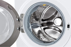 LG F4WV7080, Klasse A, Frontlader-Waschmaschine 8 kg, 1400 U/Min, AI Direct Drive, Wi-Fi, Tiefenreinigung mit Dampf, Große Kapazität, TRIPLE A, Außentür aus Sicherheitsglas, 62 x 60 x 85 cm ꟷ Weiß