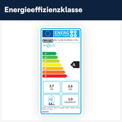 De'Longhi Pinguino PAC EM82, Mobile Klimaanlage für Rume bis zu 80 m, 9.400 BTU, 2,4 kW, 63 dB, Entfeuchtungsfunktion, Energieklasse A, 24h-Timer, Wei