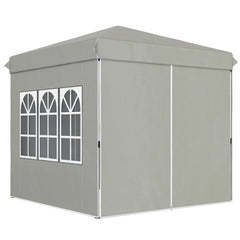 Outsunny Faltpavillon 2,5×2,5 m mit UV-Schutz & Seitenteilen