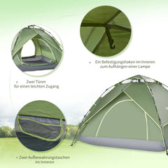 Outsunny Campingzelt 4-Jahreszeiten Quick-Up Überdachung Outdoor