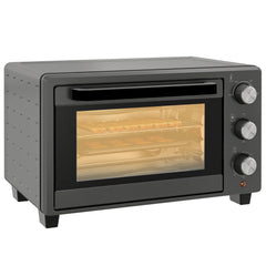 HOMCOM Minibackofen vielseitig kochen präzise Temperaturregelung Edelstahl
