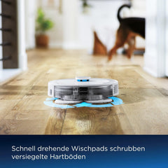 BISSELL SpinWave R5 | Saugroboter mit Wischmopp | LIDAR-Navigation | Teppichbden und Teppiche Erkennung | Leistungsstarkes Saugen bis 2000pa | Kabelloser Staubsauger | 61 dB | Wei | 3475N