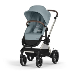 CYBEX Gold Kinderwagen EOS Lux 2-in-1 mit Babyschale Aton B2 i-Size und Babyschalen-Adapter, Reisesystem, Ab Geburt bis 22 kg (ca. 4 Jahre), Moon Black (Schwarz)