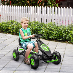 HOMCOM Gokart Kinderfahrzeug 3-fach verstellbarer Sitz Gummireifen