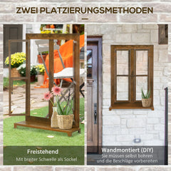 Outsunny Fensterrahmen Vintage-Look wetterbeständig Wanddeko
