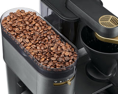 Melitta EPOS Kaffeemaschine mit Mahlwerk, schwarz-silber