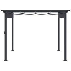 Outsunny Pergola 2,95x2,95 m mit Schiebedach Grau