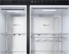 LG GSGV81PYLL Side by Side Kühlschrank, Klasse E, 635 L, Instaview, Kühlschrank mit Gefrierfach, Eis-, Crushed Ice- Wasserspender, Total NoFrost, Smart Inverter Kompressor, Wi-Fi