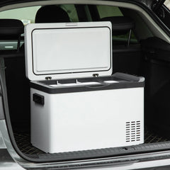 Outsunny Auto-Kühlschrank Kompressor LCD-Panel Batterieschutz Weiß
